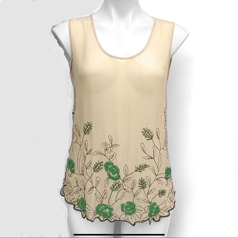 Anthropologie Left of Center beaded blouse